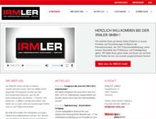 Tablet Screenshot of irmler-tools.com